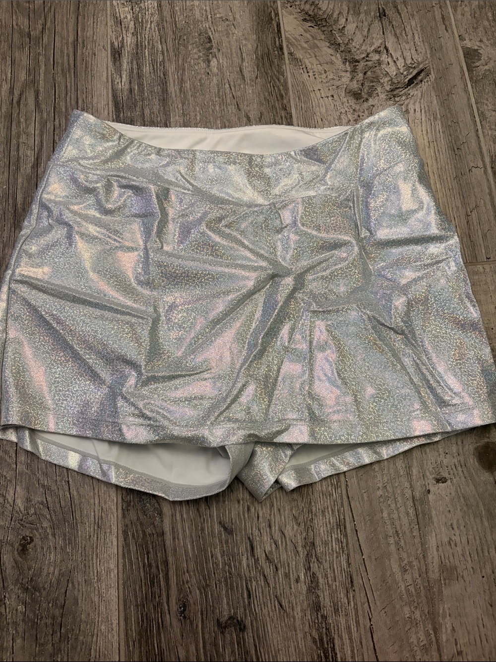 Holographic Silver Women’s Active Skort
